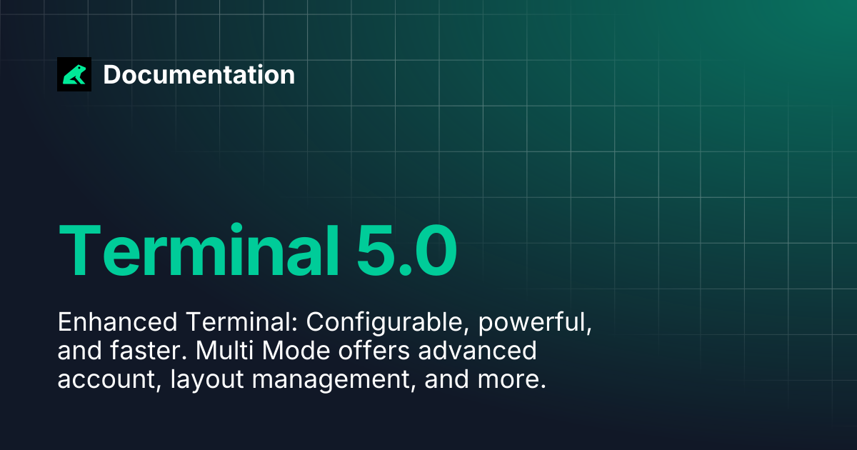 Terminal 5.0 | Documentation